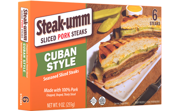 Cuban Style Pork Sliced Steaks packaging