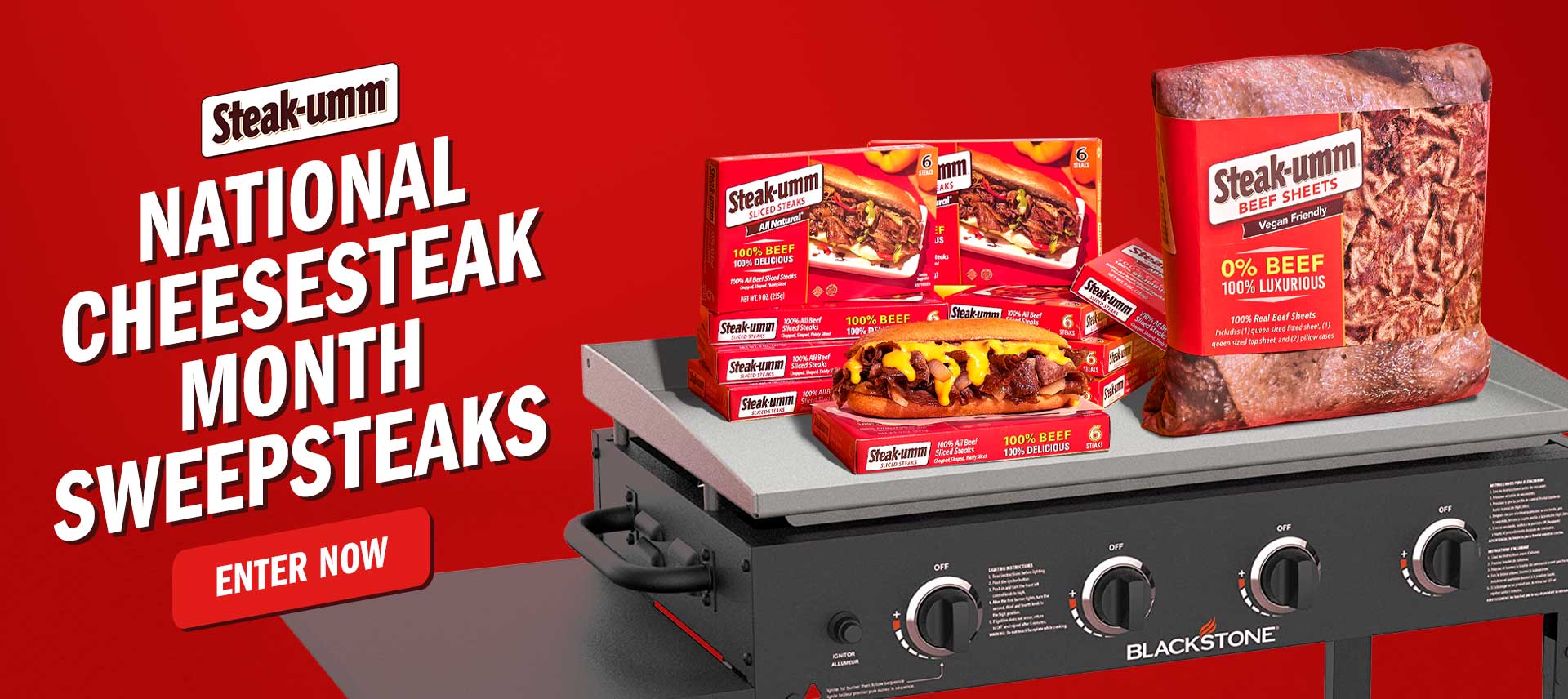 Enter the National Cheesesteak Month Sweepstakes